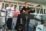 With Clave Sol at the University City Jazz Festival, 9/24/2011. L-R: Rob Silverman, Tung. Photo credit: Marko Spilberg